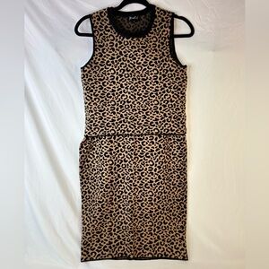 Marled Knit‎ Leopard Top/Skirt set